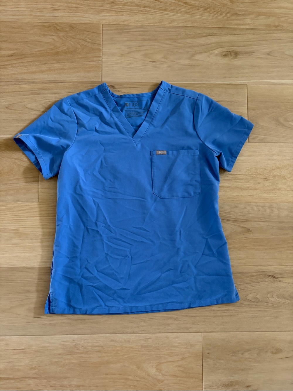 Figs V-neck Scrub Top in Blue